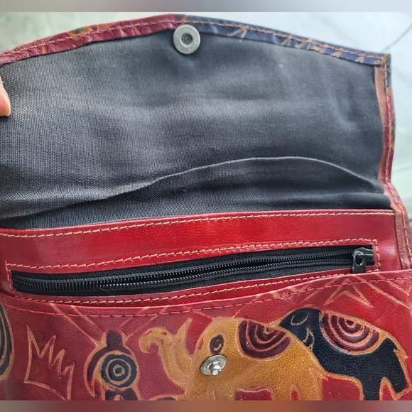 Vintage genuine leather women's wallet and coin holder. - Picture 4 of 4